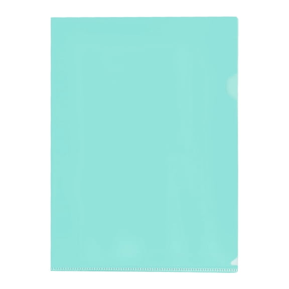 1 Pcs Plastic Folders Sleeves,Transparent Document Folder Project Pockets,L-Shaped Plastic Folders,Heavy-Duty Transparent Folders,L-Type Plastic Paper Sleeves Protector Resume File Folders,Green