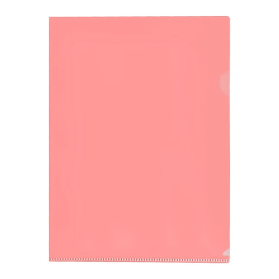 1 Pcs Plastic Folders Sleeves,Transparent Document Folder Project Pockets,L-Shaped Plastic Folders,Heavy-Duty Transparent Folders,L-Type Plastic Paper Sleeves Protector Resume File Folders,Red