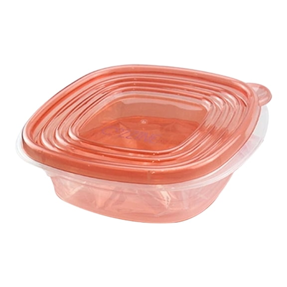 1 Pcs Plastic Food Storage Containers with Lids Portion Box Sets with Cover Stackable Plastic Containers with Lids Microwave Freezer Dishwasher Safe (Red)