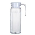 thumbnail image 1 of 1 Pcs Plastic Pitcher,1 L Plastic Pitcher With Lid,Square Transparent Plastic Water Pitcher,Stripe Water Pitchers With Spout And Handle,Plastic Water Pitcher For Tea, Lemonade, Juice, Milk,Clear, 1 of 6