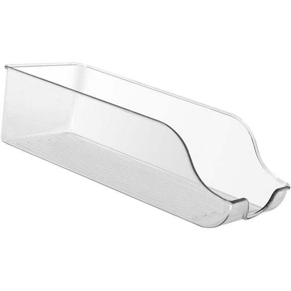 1 Pcs Plastic Refrigerator Organizer Bins, Soda Can Organizer for Refrigerator, Can Dispenser and Holder, Suitable Drink Storage Rack for Fridge, Cabinets, Kitchen and Countertops, Clear