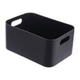 thumbnail image 1 of PDNRPSP 1 Pcs Small Plastic Basket, Multiple Colour Plastic Storage Bins, Pantry Organization Box with Handle, for Home Cupboard Kitchen Office Bathroom (Black), 1 of 3