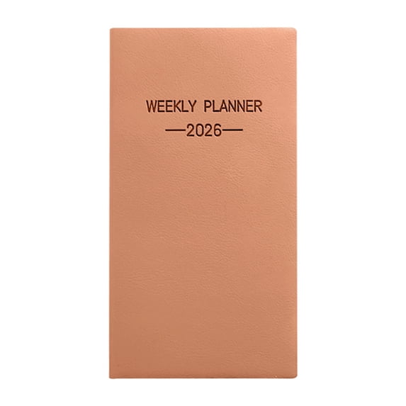1 Pcs Pocket Calendar Weekly Planner,2026 A6 Slim Travel Notebook organizer,6.81" X 3.78" Small Size Monthly Planner,Pocket Weekly Planner for office Home Purse Scheduling Planning Supplies,C