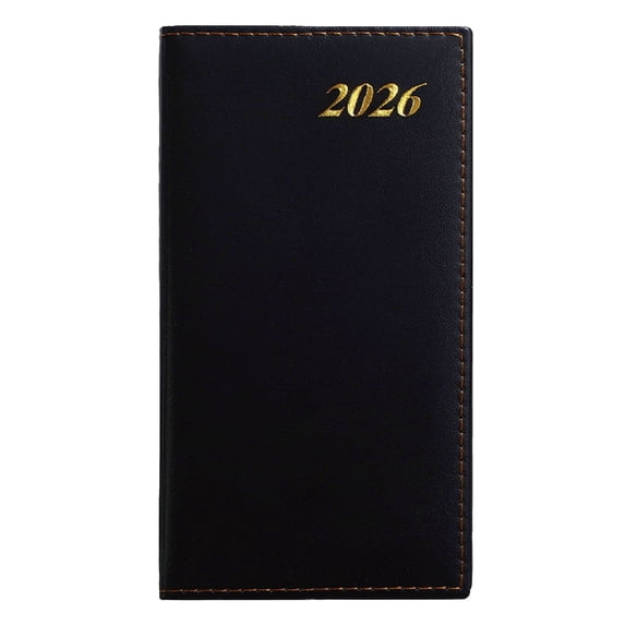 1 Pcs Pocket Planner 2026,Weekly Monthly Planners,Small Daily Academic Calendar,Mini Planner,organizer for Daily & Yearly Schedule ,Compact Agenda Notebook for Work,Pu Leather Cover,(B,3.86x7.09 in)