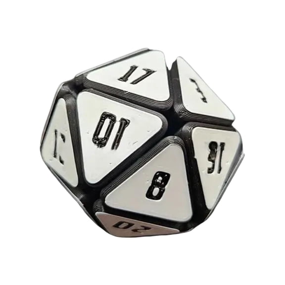 1 Pcs Polyhedral Dice,20 Cube D&D Dice Set For RPG MTG Table Games Comfortable Perfect Bouncer, Real Scene Spell Polyhedral Dice,3D Printed The Stress Dice D&D For Dice Set