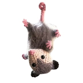 1 Pcs Possum Car Charm, Handmade Knitted Possum Car Charm, Piece Rearview Mirror Accessory Swinging Ornament Hanging Pendant Accessories for Cool Dashboard Decorations