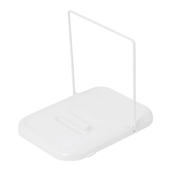 1 Pcs Pot Lid Holder,Lid and Spoon Rest Shelf,Foldable Pan Lid Organizer Stand with Nonslip Pads,Utensil Holder for Stovetop and Countertop,Multifunctional Utensils Rack,(White,5.9x7.68x6.29 in)