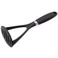 thumbnail image 1 of 1 Pcs Potato Masher Kitchen Tool,Cooking Light Potato Masher,Nonstick Bean Food Masher With Thick Nylon Blade And Rubber Wrapped Comfortable Handle,Plastic Potato Masher For Potato, Vegetable,Black, 1 of 9