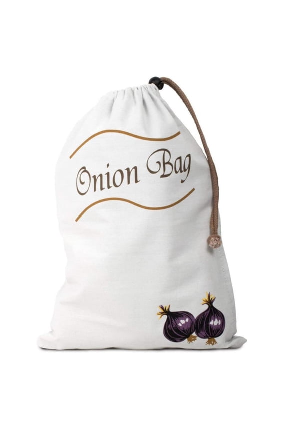 1 Pcs Potato Onion Storage Bag,Drawstring Closure Garlic Storage Bags,Canvas Potato Onion Storage Bags with Side Zipper,Reusable Washable Vegetable Storage Sacks,for Onion, Potato, Garlic,B