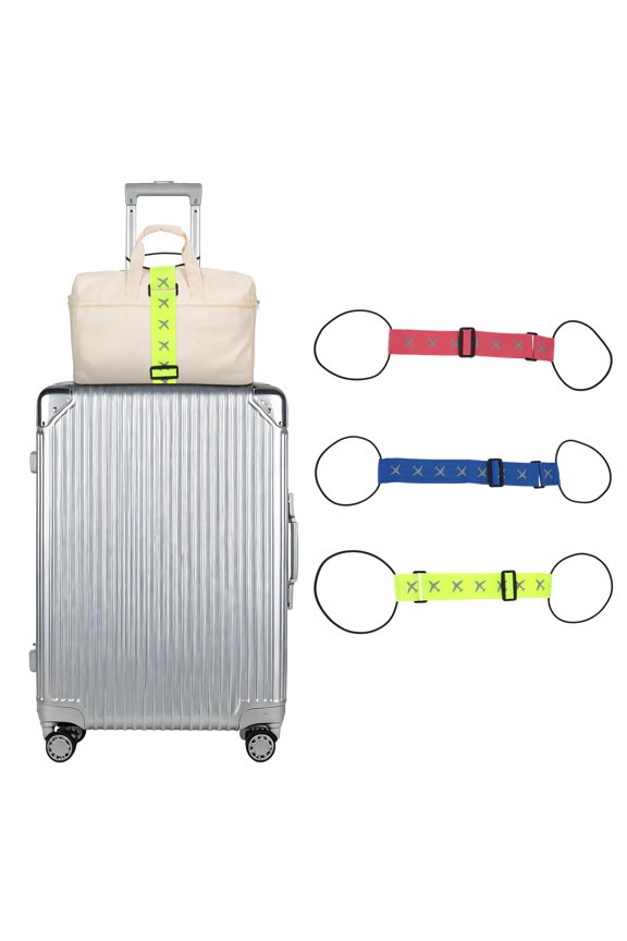 1 Pcs Printed Plane Small Strap Luggage Straps For outdoors Fluorescent Green Polyester