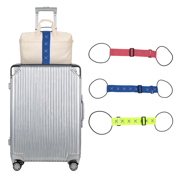 1 Pcs Printed Plane Small Strap Luggage Straps For outdoors Royal Blue Polyester