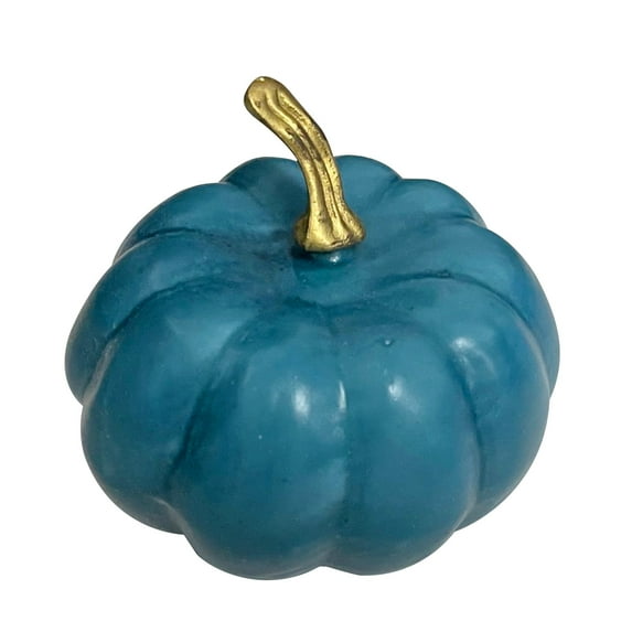 1Pcs Small Artificial Pumpkins,Mini Artificial Pumpkins,Fake Foam Lifelike Pumpkin,Pumpkin Model Halloween Decoration,For Fall Autumn Thanksgiving Halloween Table Seasonal Decoration(Blue)