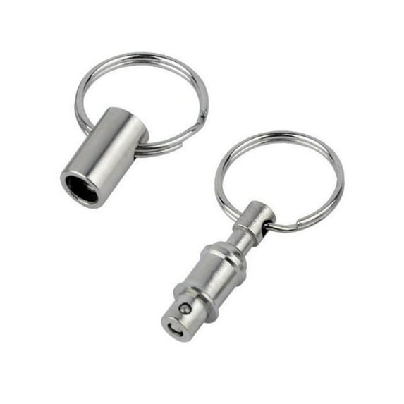 1 Pcs Quick Release Detachable Keychain, Quick Release Detachable Pull Apart Key Rings Keychains,Double Spring Split Snap Seperate Chain Lock holder Convenient Accessory