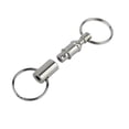 thumbnail image 1 of 1 Pcs Quick Release Keychain,Small Detachable Key Chain Pull Apart Key Ring,Detachable Pull Apart Keychain,Double-Head Key Ring,Quick Release Detachable Keychain,DIY Crafts,(Silver,1.57 in), 1 of 8