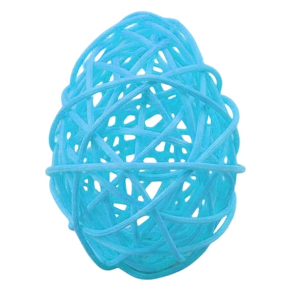 1 Pcs Rattan Wicker Balls,Easter Egg Shape Wicker Ornament,Woven Easter Eggs,Decorative Hanging Eggs for DIY Crafts Vase Fillers Easter Basket Stuffers Fillers,Home Easter Decoration,(G,3.74 in)