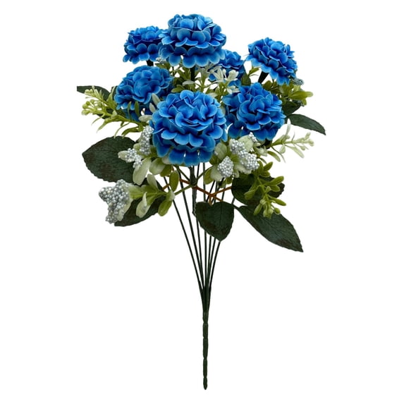 1 Pcs Real Touch Hydrangea Artificial Flowers,Valentine's Day Fake Flower Ornament,14.5" Hydrangeas Fake Hydrangeas for Home Decor Party Wedding Bouquets Table Centerpieces Floral Decor(Blue)