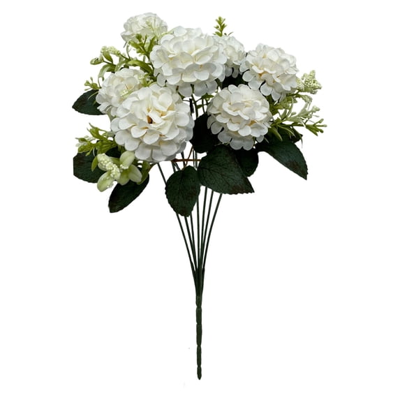 1 Pcs Real Touch Hydrangea Artificial Flowers,Valentine's Day Fake Flower Ornament,14.5" Hydrangeas Fake Hydrangeas for Home Decor Party Wedding Bouquets Table Centerpieces Floral Decor(White)