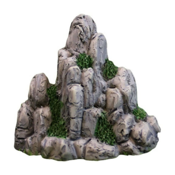 1 Pcs Realistic Resin Rockery, Decorative Rockery Figurine Fake Mini Mountain Statue Resin Garden Ornament for Micro Landscape Indoor Outdoor Home Decor