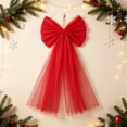 thumbnail image 1 of 1 Pcs Red Large Bow Party Decorations 13.4 x 28.7 Inch Giant Ribbon Bow Hanging Wall Decor Wrapping DIY Craft for Birthday Valentines Day Wedding Baby Shower Room Wall Backdrop Party, 1 of 7