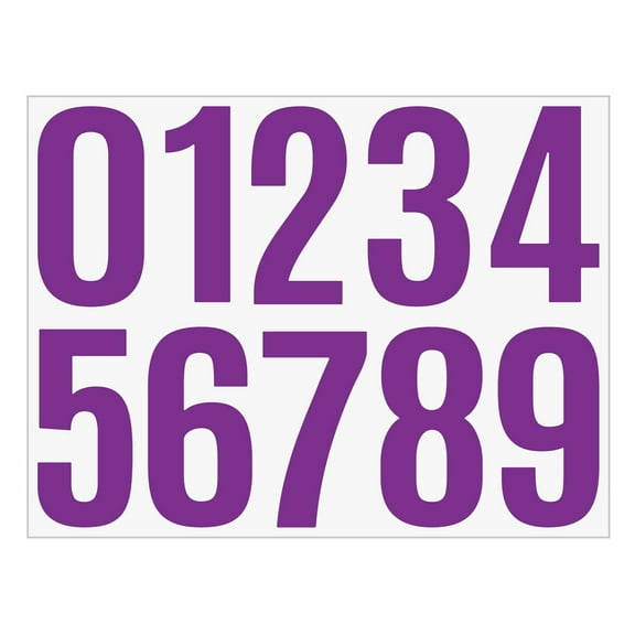 1 Pcs Reflective Mailbox Numbers for Outside,4 Inch Mailbox Numbers Sticker,Consecutive Numbers 0-9,Self-Adhesive Numbers Sticker for Mailbox, Signs, Door, Cars, Home, Business,Address Number,Purple
