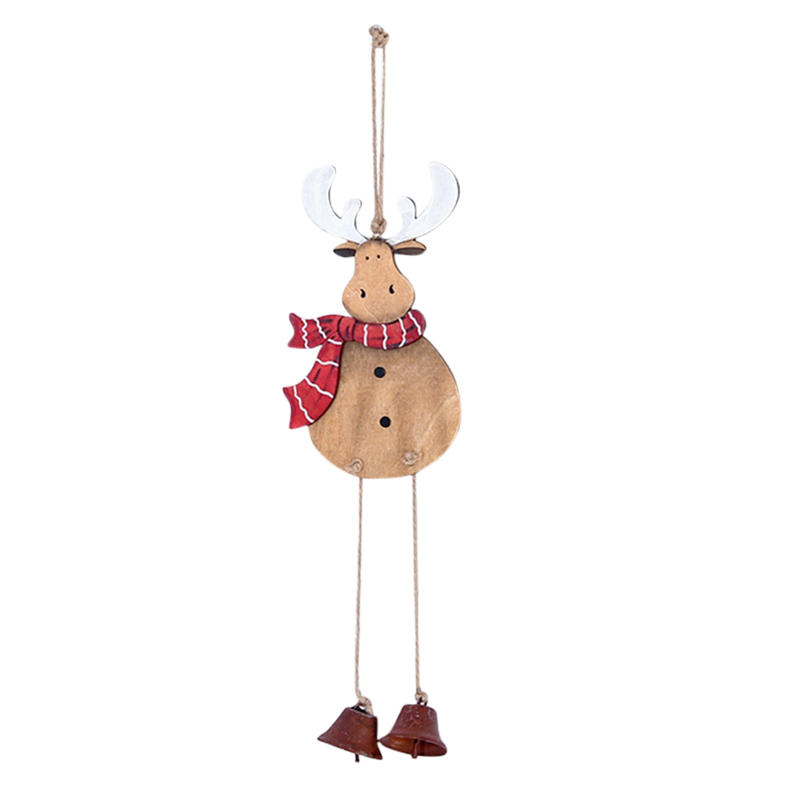 REYYOISKA 1 Pcs Reindeer Decoration Christmas Bell Ornament Wooden Tag