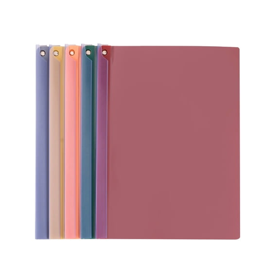 1 Pcs Report Covers with Sliding Bar,Thick Plastic Presentation Folders,A4/Letter Size Clear Resume Covers,Durable File Document Binder for Office and Business,40 Sheets Capacity(13x9")(Multi2)