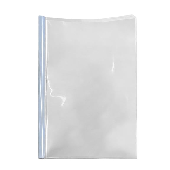 1 Pcs Report Covers with Sliding Bar,Transparent Slide-Grip Report Cover,Plastic Pull Out File Folder,Resume Presentation File Folders Organizer,Report Folder for Letter Size Paper,Blue