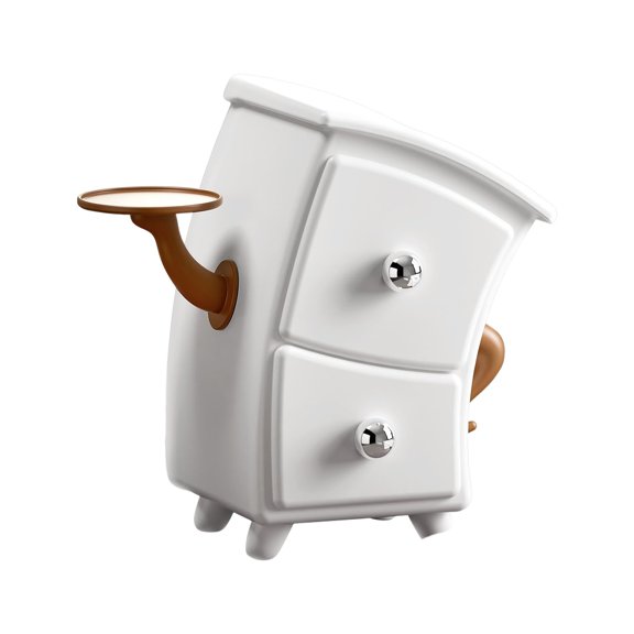 1 Pcs Resin Desk Organizer with Drawers, Creative Cabinet-Shaped Storage Box with Arms Funny Decorative Organizer for Desk, Cute Mini Drawer Box for Office, Bedroom, or Living Room Decor