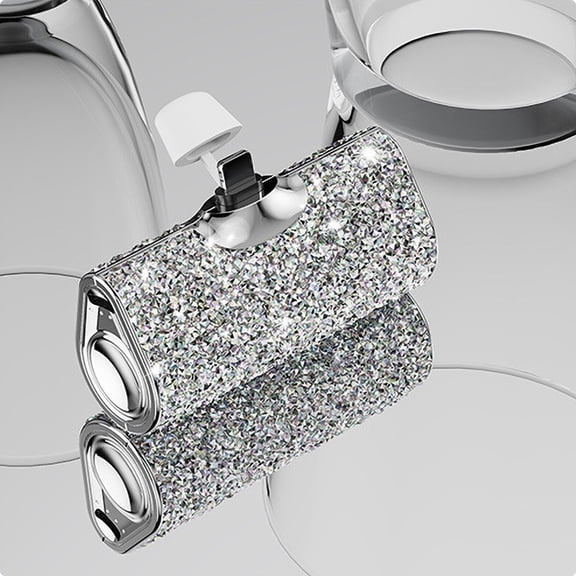 1 Pcs Resin Drill Pocket Capsule Pocket Charging Bao, Diamond Inlaid Fast Charging Gift Mini Compact Mobile Power, Travel Must Haves