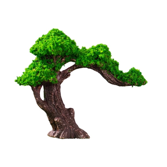 1 Pcs Resin Miniature Showpieces Decorative Figurines For Home Living Room Shelf Styling Gifting Miniature Tree Artificial Model Fairy Garden Tree Ornament Cherry,White