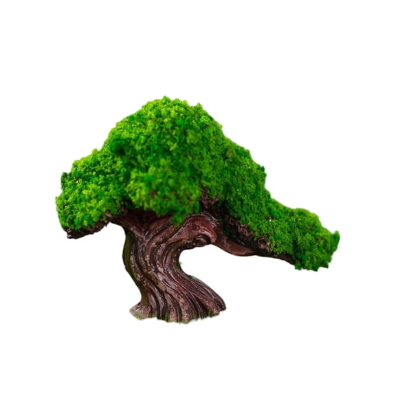 1 Pcs Resin Miniature Showpieces Decorative Figurines For Home Living Room Shelf Styling Gifting Miniature Tree Artificial Model Fairy Garden Tree Ornament Cherry,Green