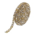 thumbnail image 1 of 1 Pcs Resin Rhinestones Trim 3 Yards x 0.4 inch Silver Base Yellow Diamond Ribbons Rhinestone for DIY Crafts, 1 of 5