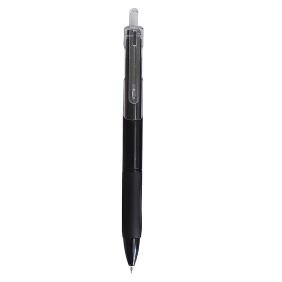 1 Pcs Retractable Gel Pens,Fine Point 0.5Mm Black Gel Ink Pens,Rollerball Pens for Smooth Writing,Quick Drying Comfortable Grip Click Pens,Retractable Journaling Pens for Writing,Drawing,Black