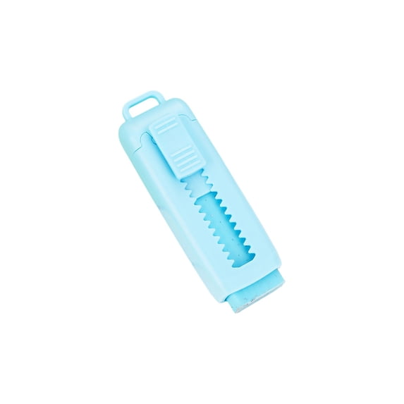 1 Pcs Retractable Pencil Erasers,Sliding Retractable Eraser,Soft Rubber Push-Pull Pencil Erasers with Plastic Sleeve,Pencil Eraser,3.2X1 Inch Cute Pencil Erasers for Drawing,Art Sketching,Blue
