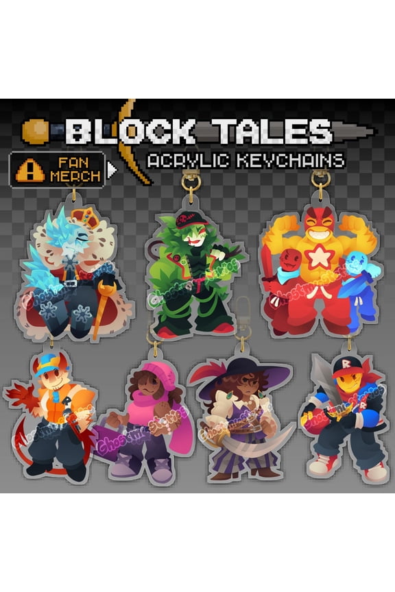 1 Pcs Retro Pixel Game - Keychains: Cruel King, Griefer, Noobador, Red and Blue, Builderman, Hatred, Kyoko, Calypso, Player
