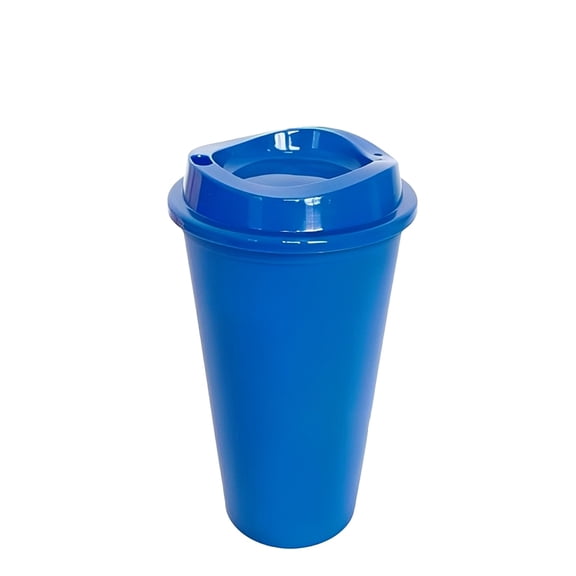 1 Pcs Reusable Coffee Cups with Lid, Disposable Travel Cups Bulk Plastic to Go Coffee Tumblers for DIY Hot Cold Drink Party Favors Coworker, Microwaveable 475ml