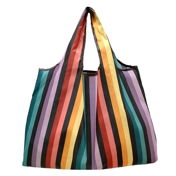 1 Pcs Reusable Grocery Bag, Large Washable Foldable Eco Friendly Nylon Heavy Duty Fits in Pocket Shopping Tote Bag