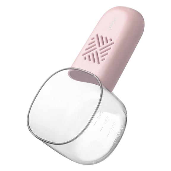 1 Pcs Rice Measuring Spoon,Rice Spoon with Scale,Multi Functional Control Quantity Measuring Spoon,Transparent Plastic Measuring Scoop,for Flour, Rice, Powder, Spices, Coffee & Baking,Pink