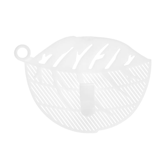 1 Pcs Rice Wash Tool, PP Plastic Food Strainer Clip-On Kitchen Colander for All Pot Pan Rice Pasta Washing Meat Vegetables Fruit, 14.5x10.5x2.8cm White
