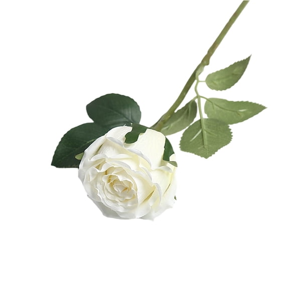 1 Pcs Rose Artificial Flower, Real Touch Red Roses Artificial Flower, Single Rose Real Touch Fake Silk for Women Wedding Mother Valentine Gift Home Decor Anniversary