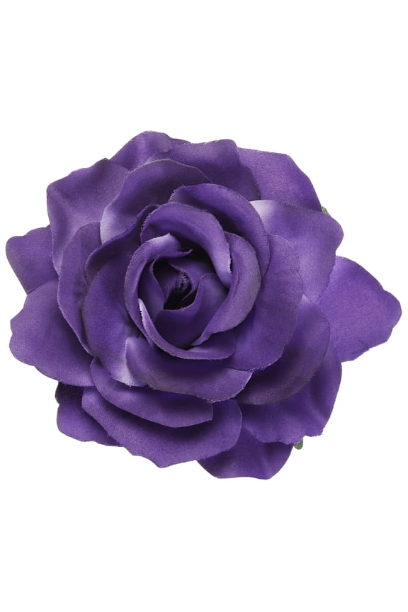 1 Pcs Rose Flower Hair Clips 4 Inch Flower Hair Pins for Women Hair Accessories Purple