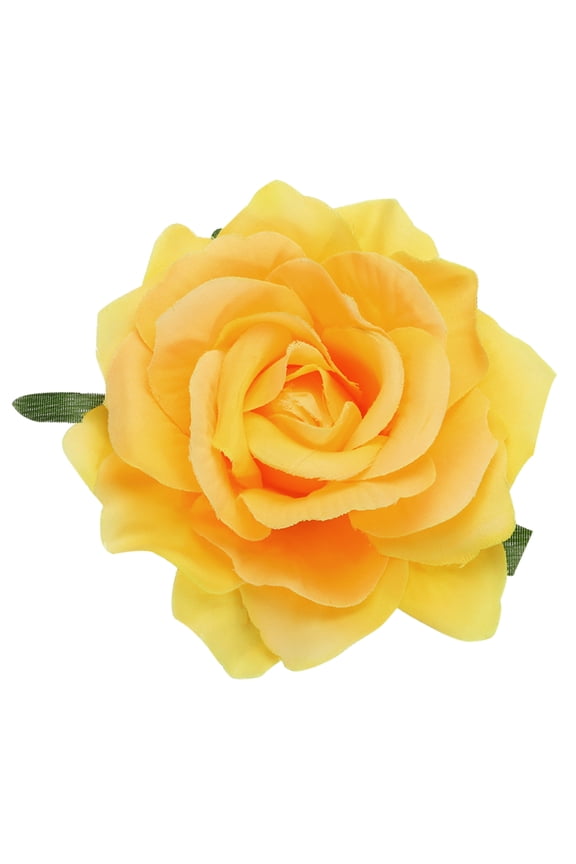 1 Pcs Rose Flower Hair Clips 4 Inch Flower Hair Pins for Women Hair Accessories Yellow