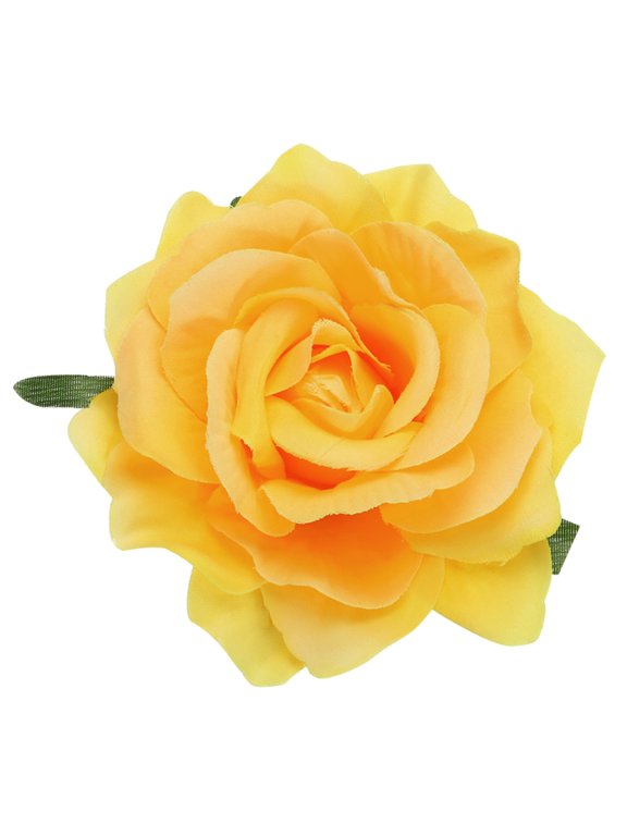 1 Pcs Rose Flower Hair Clips 4 Inch Flower Hair Pins for Women Hair Accessories Yellow