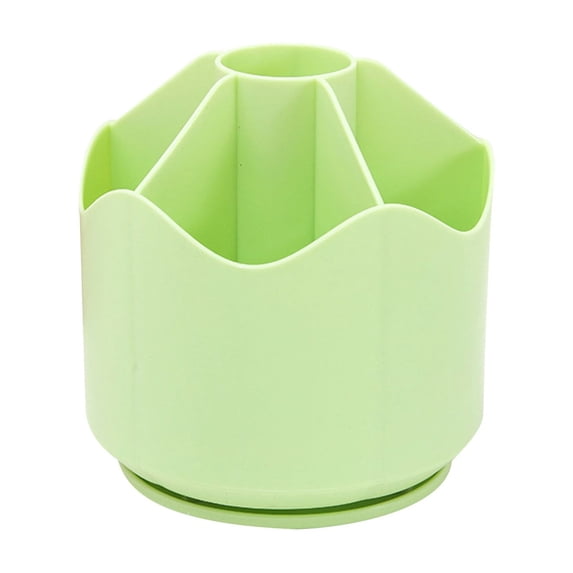 1 Pcs Rotating Pencil Holders,6-Slot Small Pencil Case,Desktop Storage Box Caddy,Rotating Pencil Pen Holder Organizer,Desktop Storage Stationery Organizer,Cute Pencil Cup Pot For Home,Green