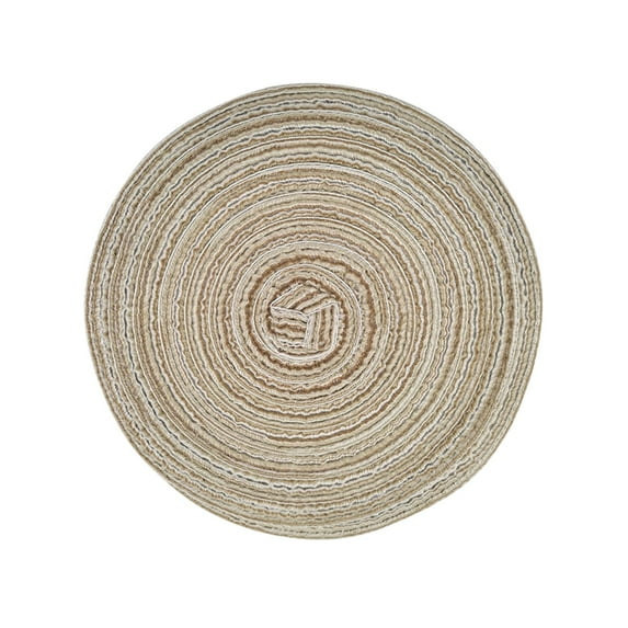 1 Pcs Round Placemats, Round Woven Placemats, Braided Washable Placemat Heat Resistant Decorative Place Mat for Kitchen Dining Table Countertop 12"