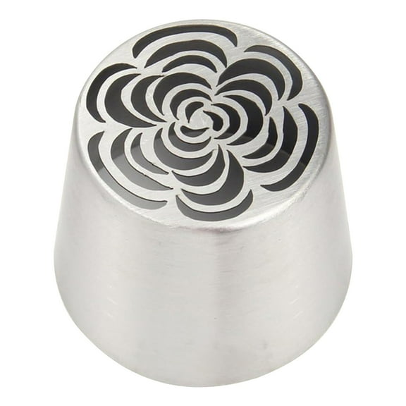 1 Pcs Russian Piping Nozzles, Stainless Steel Flower Nozzles Rose and Floral Icing Tips for Cupcakes, Cookies Professional Baking Tools