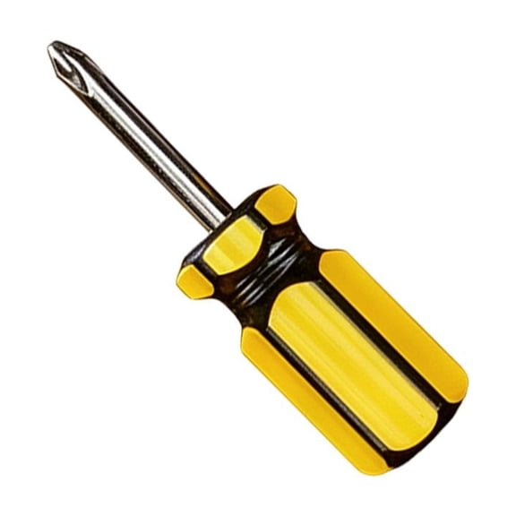 1 Pcs Screwdriver,Small Screwdriver,Plastic Grip Metal Cross Head/Flat Head Screwdriver,Non-Slip Grip Precision Screwdriver,Portable Compact Repair Tool,Multifunctional Hand Tool for Home,Cross Head