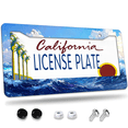 thumbnail image 1 of 1 Pcs Sea Waves Under License Plate Frame, License Plate Cover for Car Decorative Parts, Aluminum License Plate Bracket Holder Rust-Proof Weather-Proof for US Standard Car, 1 of 9