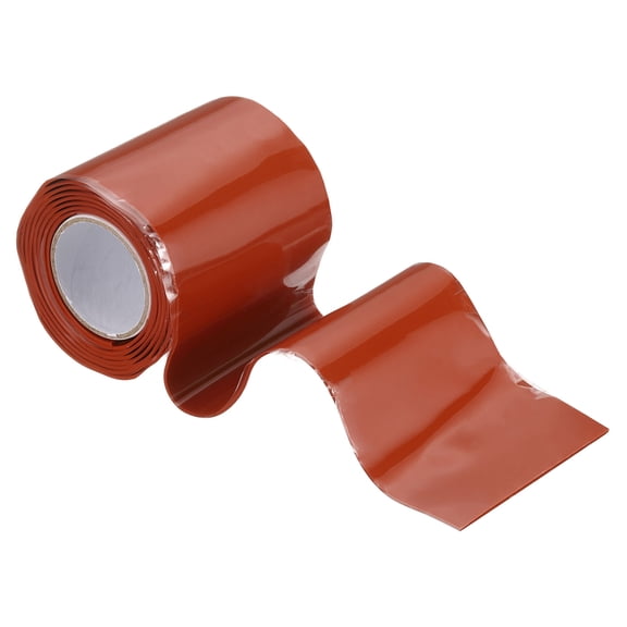 1 Pcs Self Fusing Silicone Tape, 2" x 3ft Silicone Sealing Tape for Handles Plumb Hose Pipe Leaks, Red (1mm Thick)