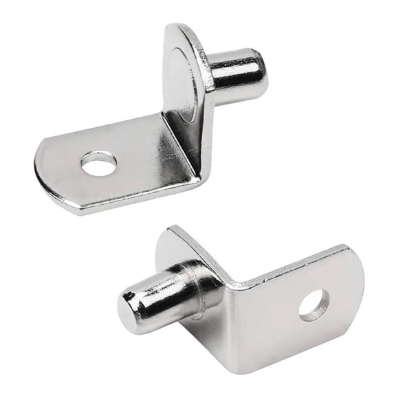 1 Pcs Shelf Pins,Shelf Pins Pegs Kit,1/4 Inch Shelf Pins,L-Shaped Metal Support Pegs Bracket,Durable Metal Bracket Holder for Bookshelf Kitchen Cabinet Cupboard Shelves Holder(Silver)